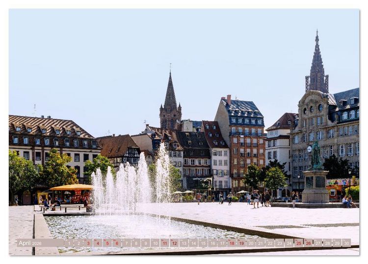 Produktbild: Strasbourg. Europa trifft Elsass: Architektur und Atmosph&auml;re (Tischkalender 2026 DIN A5 quer), CALVENDO Monatskalender