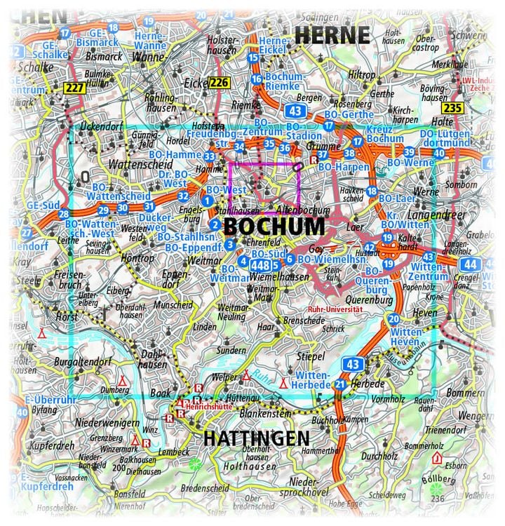 Produktbild: Bochum. Stadtplan 1:18 000