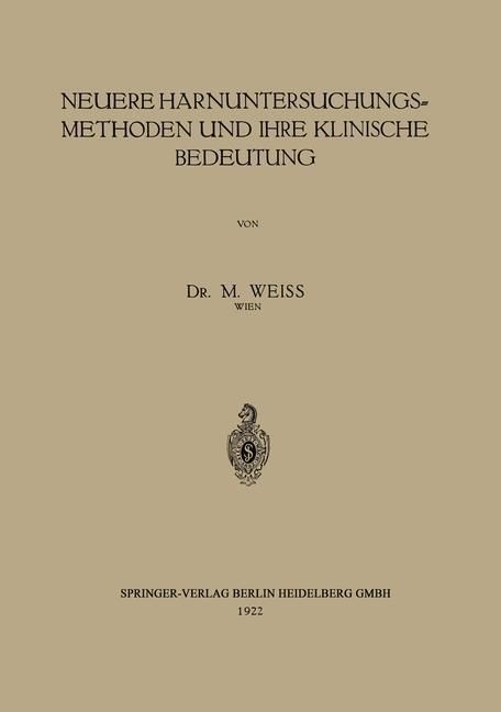 Produktbild: Neuere Harnuntersuchungsmethoden und ihre klinische Bedeutung