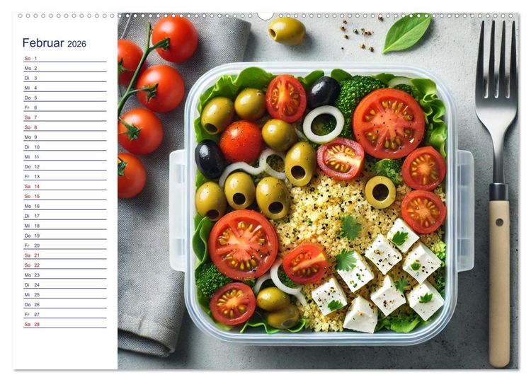 Produktbild: Lunchpaket Love - Einfach, lecker, gesund (hochwertiger Premium Wandkalender 2026 DIN A2 quer), Kunstdruck in Hochglanz