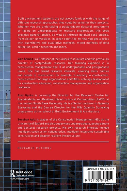 Produktbild: Research Methodology in the Built Environment