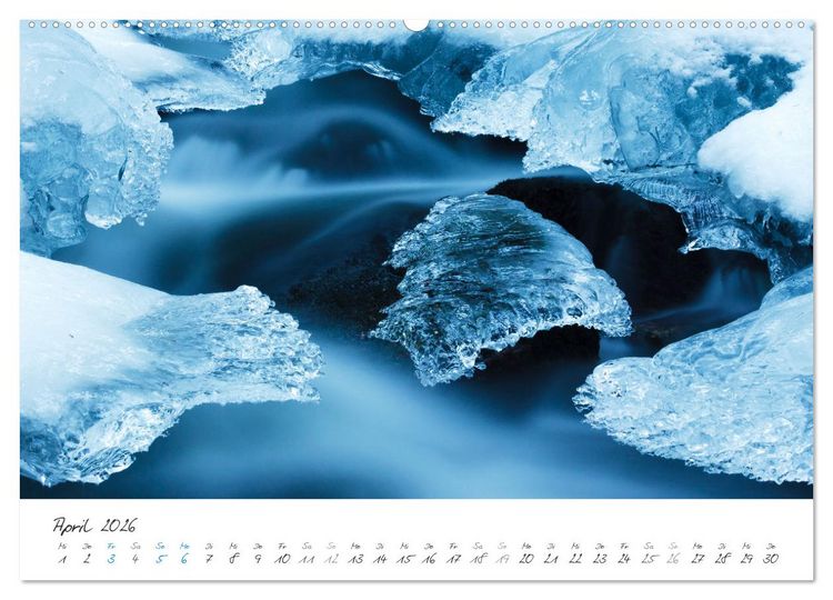 Produktbild: Wasserf&auml;lle klein und gro&szlig; (Wandkalender 2026 DIN A2 quer), CALVENDO Monatskalender