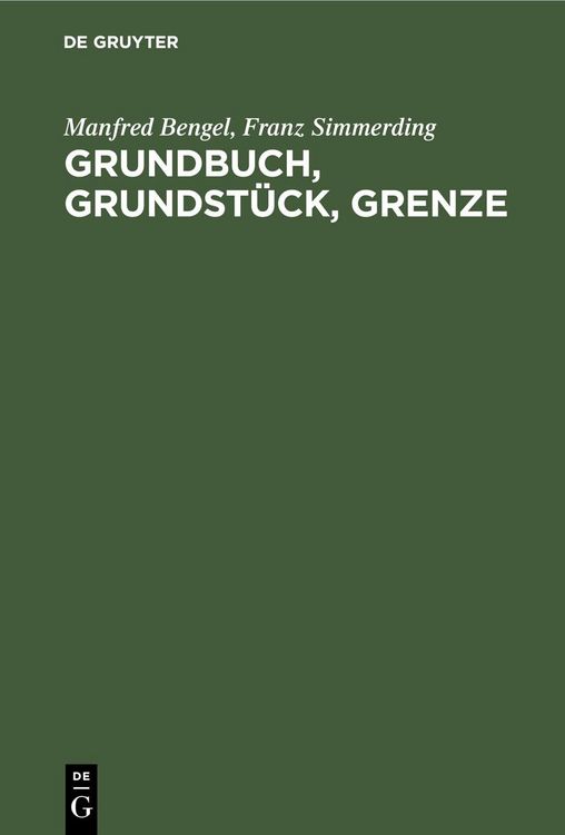 Produktbild: Grundbuch, Grundst&uuml;ck, Grenze