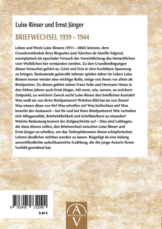 Produktbild: Luise Rinser und Ernst J&uuml;nger Briefwechsel 1939 - 1944