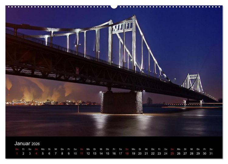 Produktbild: Duisburg Nachtmomente 2026 (Wandkalender 2026 DIN A2 quer), CALVENDO Monatskalender