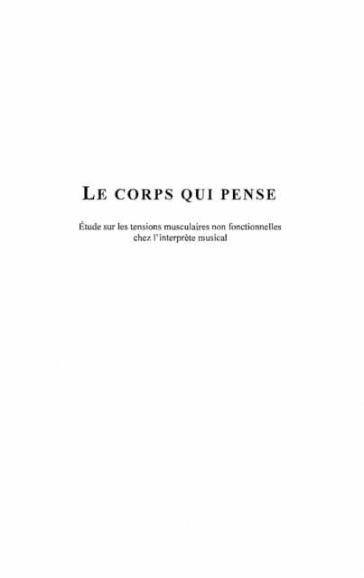 Produktbild: Corps qui pense