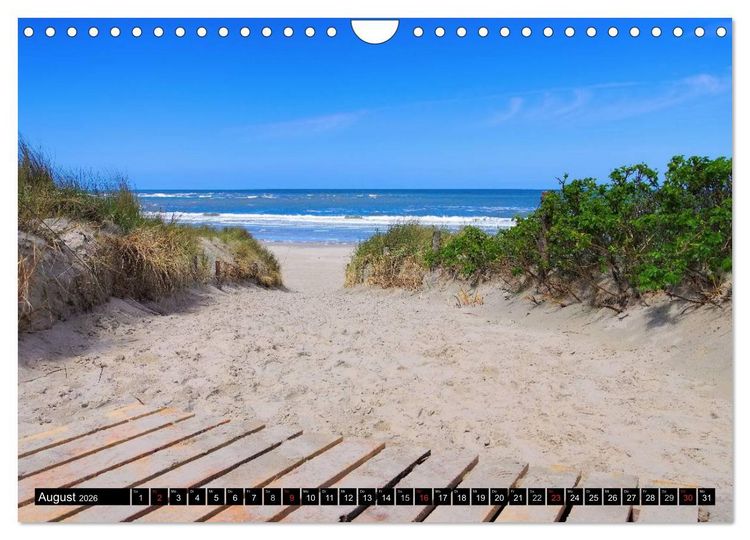 Produktbild: Langeoog - Sch&ouml;nste Insel Ostfrieslands (Wandkalender 2026 DIN A4 quer), CALVENDO Monatskalender