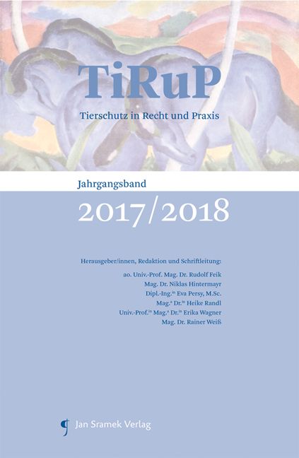 Produktbild: TiRuP - Tierschutz in Recht und Praxis