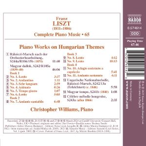 Produktbild: Liszt: S&auml;mtliche Klaviermusik,Vol. 65