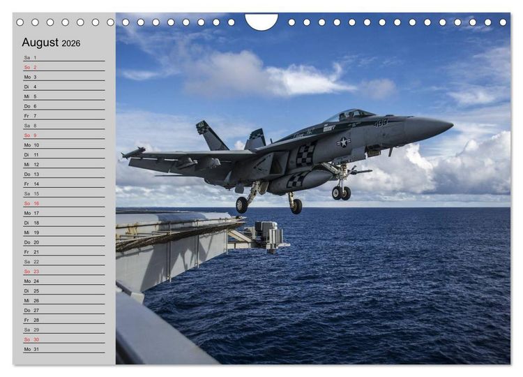 Produktbild: Faszination Kampfflugzeuge (Wandkalender 2026 DIN A4 quer), CALVENDO Monatskalender