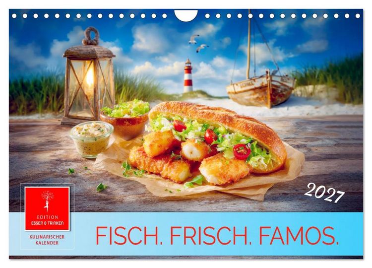 Produktbild: Fisch. Frisch. Famos. (Wandkalender 2027 DIN A4 quer), CALVENDO Monatskalender
