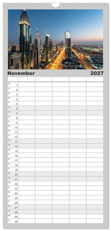 Produktbild: Familienplaner 2027 - Weltst&auml;dte - Iconic world cities mit 5 Spalten (Wandkalender, 21 x 45 cm) CALVENDO
