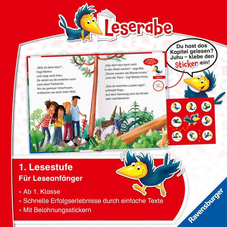 Produktbild: Leserabe 1. Lesestufe - Rettung für den Klassen-Wald