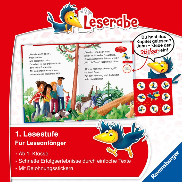 Produktbild: Leserabe 1. Lesestufe - Rettung f&uuml;r den Klassen-Wald