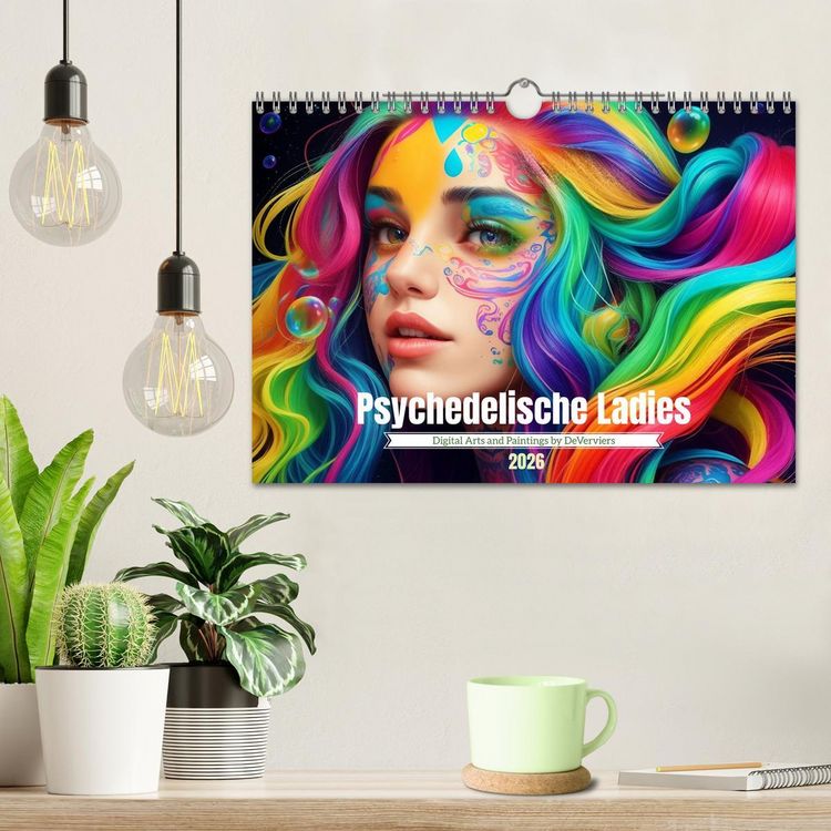 Produktbild: Psychedelische Ladies (Wandkalender 2026 DIN A4 quer), CALVENDO Monatskalender