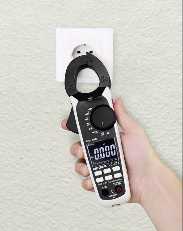 Produktbild: VOLTCRAFT VC-533 Stromzange digital CAT III 600V Anzeige (Counts): 6000