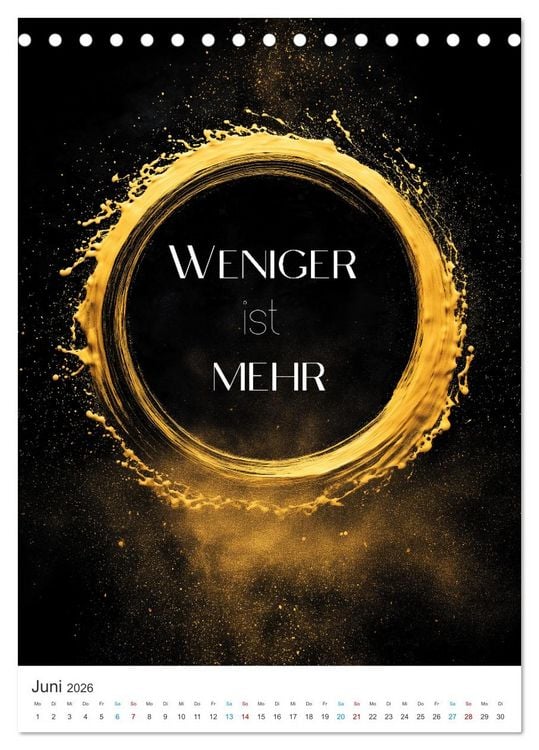 Produktbild: Die Kraft der Worte (Tischkalender 2026 DIN A5 hoch), CALVENDO Monatskalender