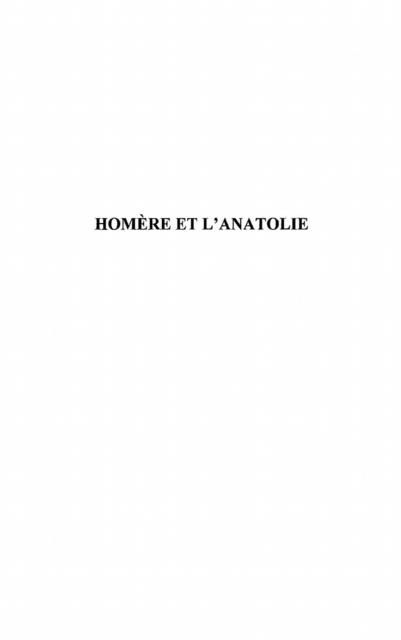 Produktbild: Homere et l'anatolie