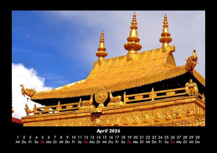 Produktbild: Tempel 2026 Fotokalender DIN A3