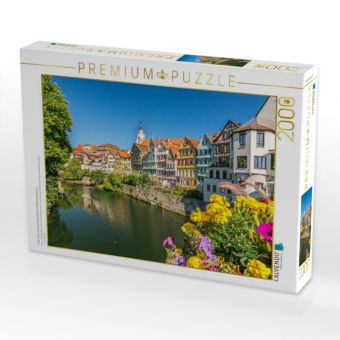 Produktbild: CALVENDO Puzzle Historische T&uuml;binger Neckarfront mit Blumenschmuck | 2000 Teile Lege-Gr&ouml;&szlig;e 90x67cm Foto-Puzzle f&uuml;r gl&uuml;ckliche Stunden