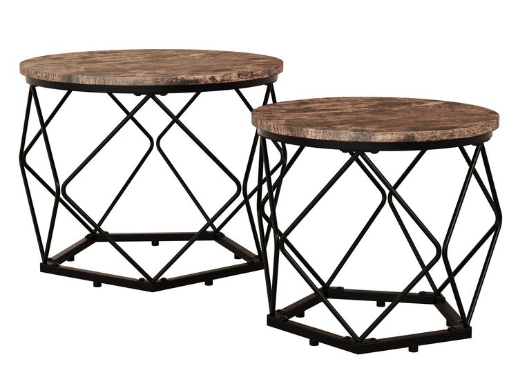Produktbild: 2er Set Beistelltisch Sofatisch Helaro M