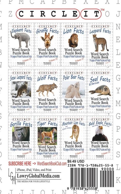 Produktbild: Circle It, Lion Facts, Word Search, Puzzle Book