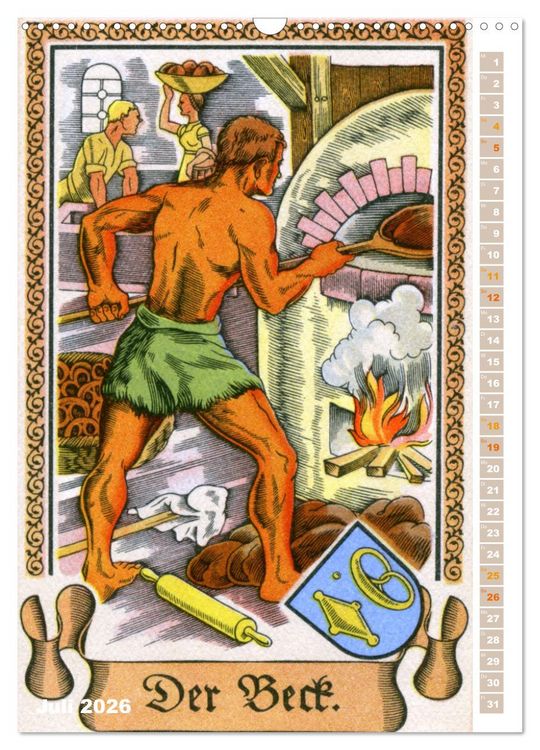 Produktbild: Altes Handwerk: Historische Zeichnungen neu entdeckt (Wandkalender 2026 DIN A3 hoch), CALVENDO Monatskalender