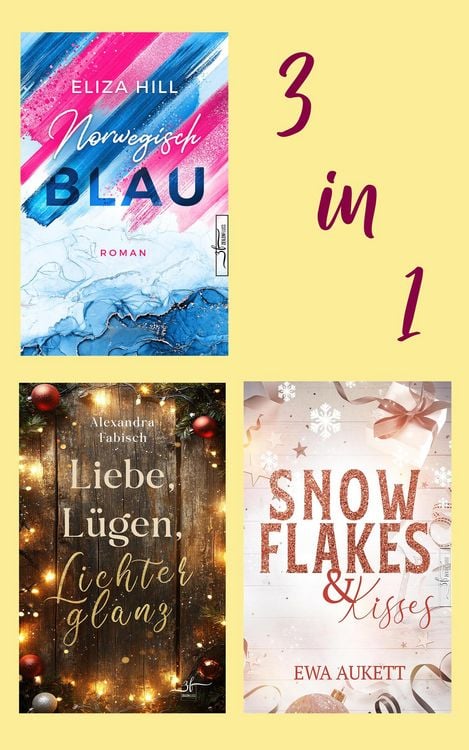 Produktbild: Winterroman-Bundle: Norwegisch Blau, Snowflakes and Kisses & Liebe, L&uuml;gen, Lichterglanz