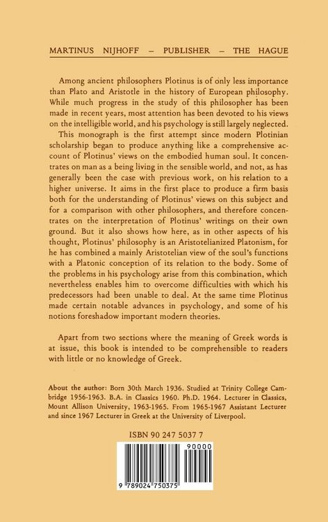 Produktbild: Plotinus&rsquo; Psychology