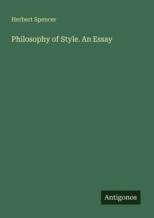 Produktbild: Philosophy of Style. An Essay