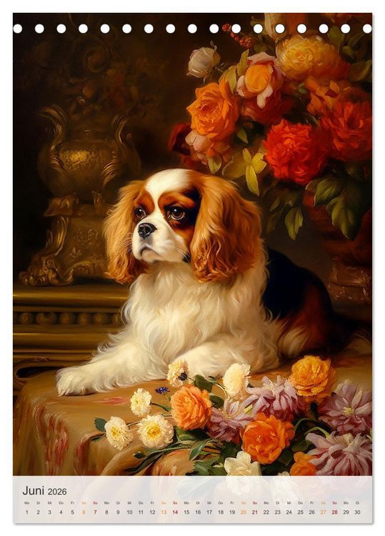 Produktbild: Cavalier King Charles Spaniel (Tischkalender 2026 DIN A5 hoch), CALVENDO Monatskalender