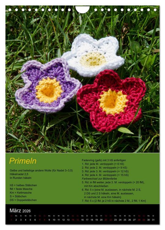 Produktbild: Amigurumi - H&auml;kelideen mit Anleitung (Wandkalender 2026 DIN A4 hoch), CALVENDO Monatskalender