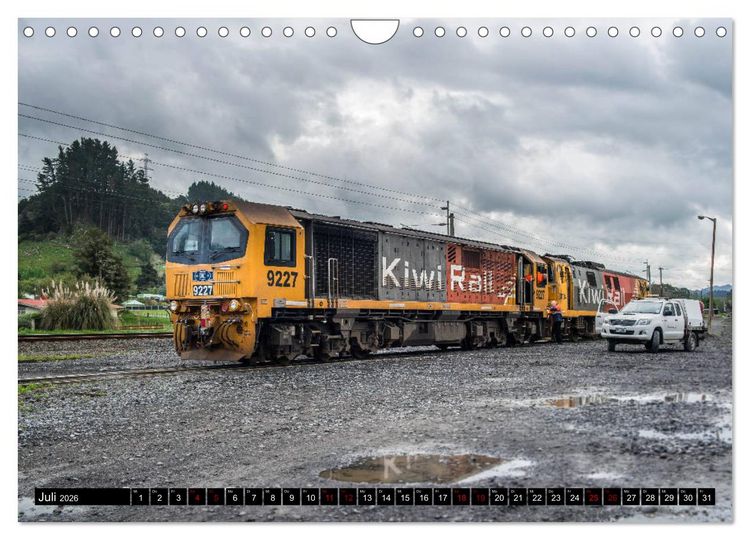 Produktbild: Eisenbahn in Neuseeland (Wandkalender 2026 DIN A4 quer), CALVENDO Monatskalender