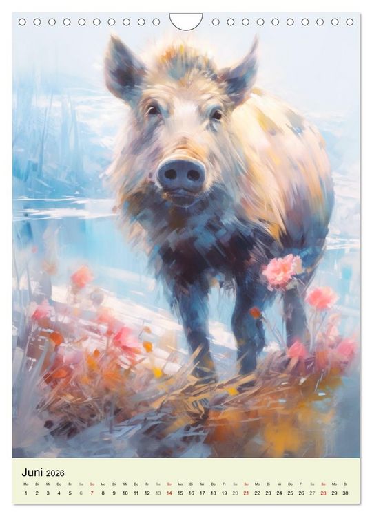 Produktbild: Europas Wildtiere. Aquarelle von den Bewohnern der W&auml;lder und Berge (Wandkalender 2026 DIN A4 hoch), CALVENDO Monatskalender