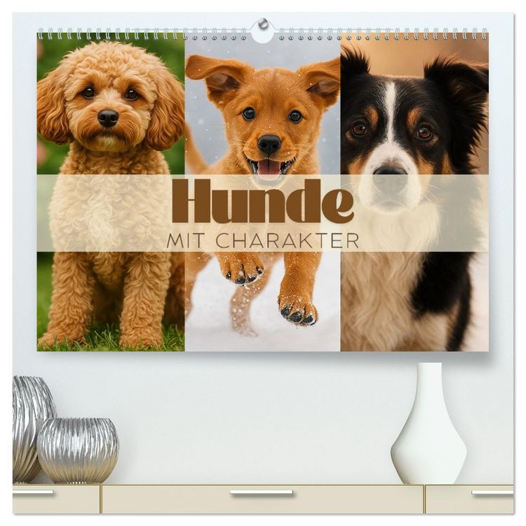 Produktbild: Hunde mit Charakter (hochwertiger Premium Wandkalender 2026 DIN A2 quer), Kunstdruck in Hochglanz