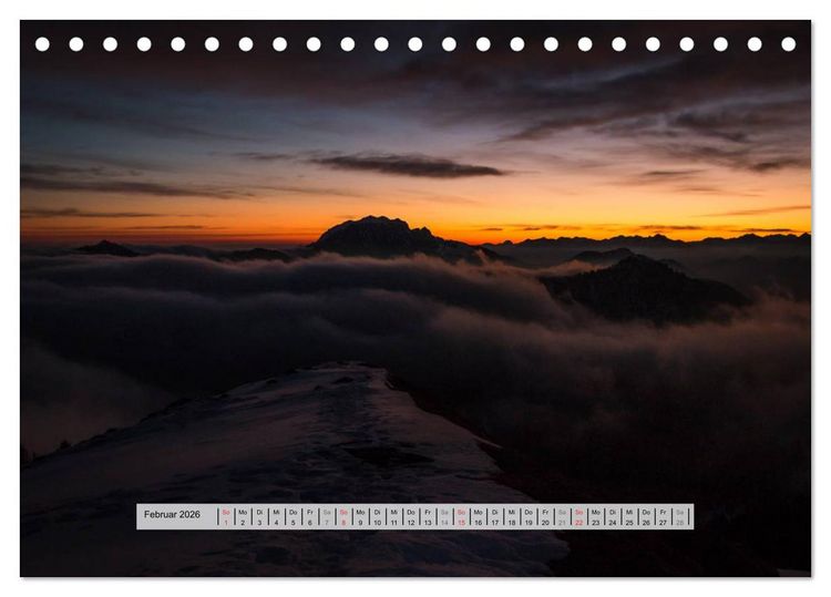 Produktbild: Berge im Licht der Sonne (Tischkalender 2026 DIN A5 quer), CALVENDO Monatskalender