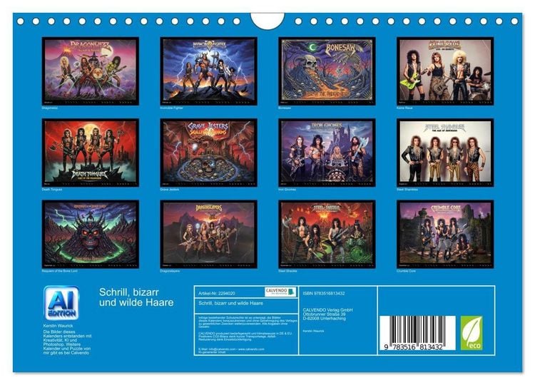 Produktbild: Schrill, bizarr und wilde Haare (Wandkalender 2027 DIN A4 quer), CALVENDO Monatskalender
