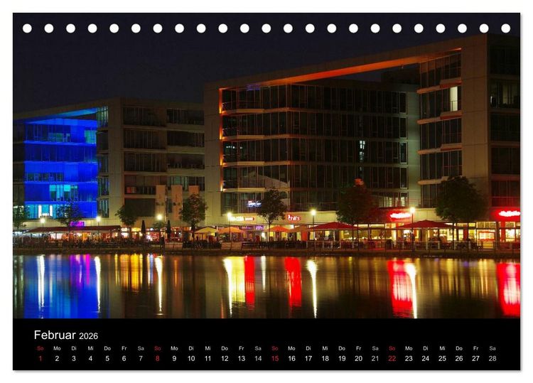 Produktbild: Wenn es Nacht wird im Ruhrgebiet (Tischkalender 2026 DIN A5 quer), CALVENDO Monatskalender
