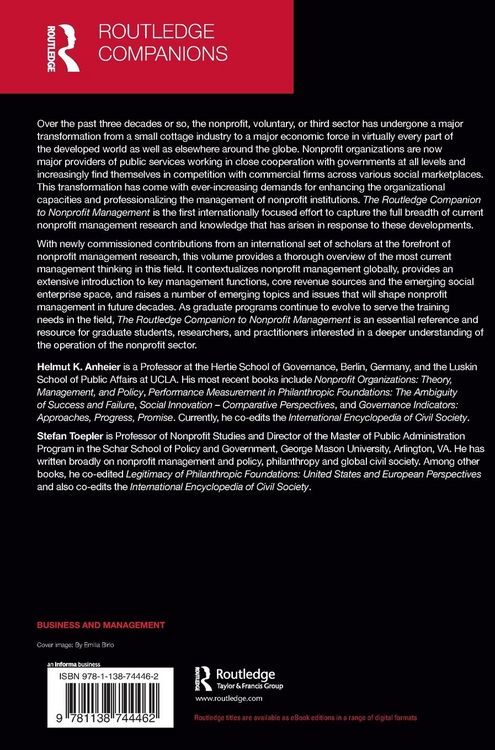Produktbild: The Routledge Companion to Nonprofit Management