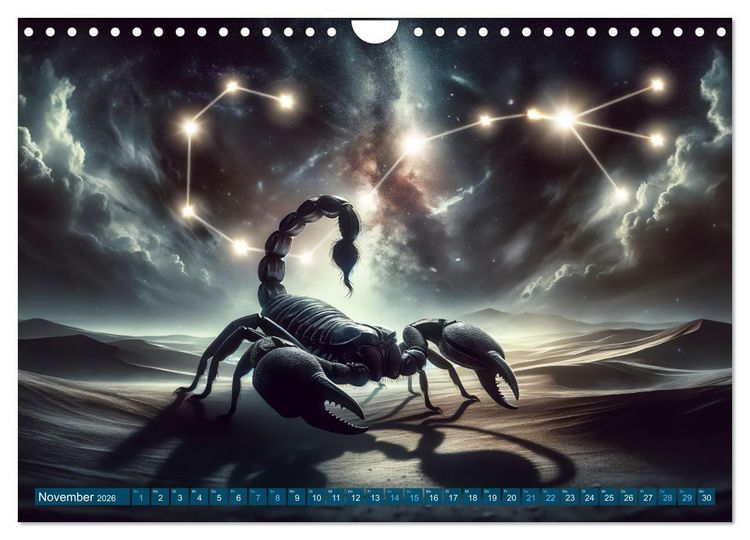 Produktbild: Kosmische Sinfonie: Der Tanz der Sternzeichen (Wandkalender 2026 DIN A4 quer), CALVENDO Monatskalender