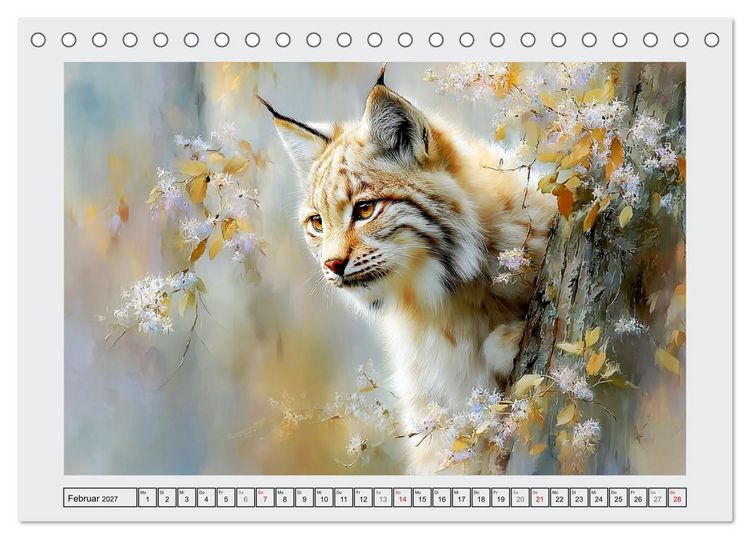 Produktbild: Luchse. Meister der Tarnung im Wald (Tischkalender 2027 DIN A5 quer), CALVENDO Monatskalender