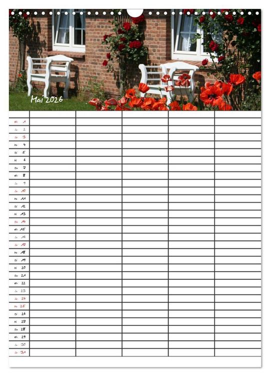 Produktbild: Familienplaner - Sylt (Wandkalender 2026 DIN A3 hoch), CALVENDO Monatskalender
