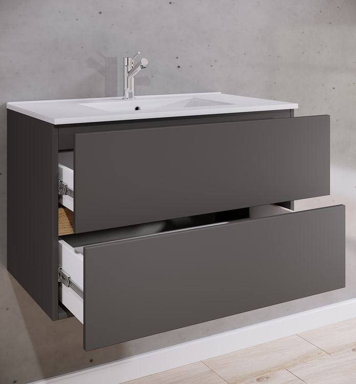 Produktbild: 2 tlg. Badm&ouml;bel-Set mit Waschbecken Cosila-I 81 cm