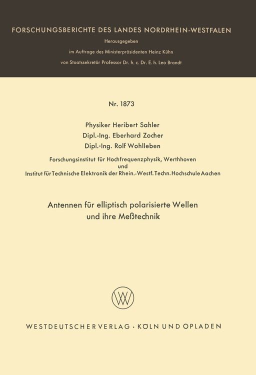 Produktbild: Antennen f&uuml;r elliptisch polarisierte Wellen und ihre Me&szlig;technik