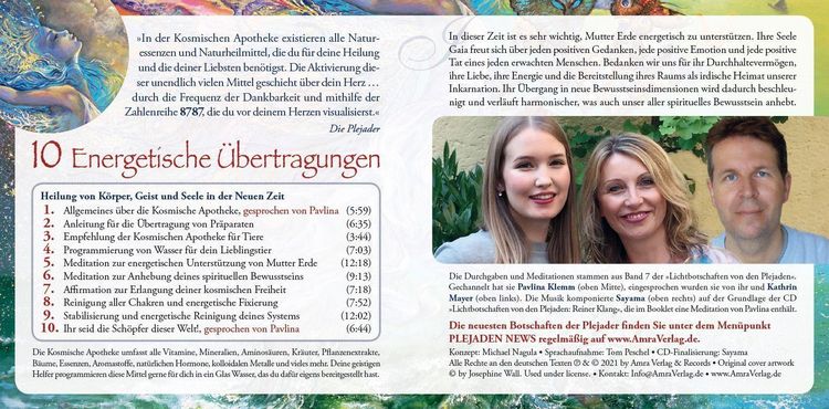 Produktbild: Lichtbotschaften von den Plejaden: KOSMISCHE HEILAPOTHEKE [&Uuml;bungs-CD]