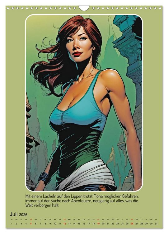 Produktbild: Starke Frauen im Comicbook-Stil (Wandkalender 2026 DIN A3 hoch), CALVENDO Monatskalender