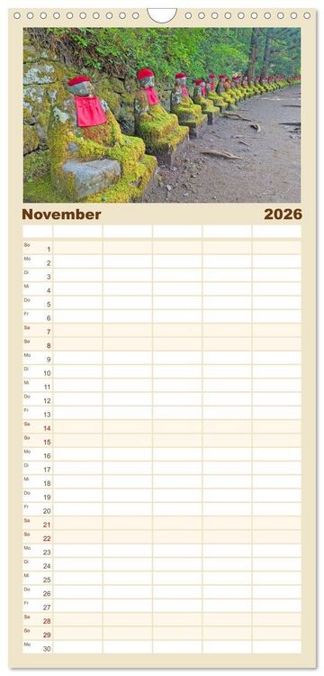 Produktbild: Familienplaner 2026 - Japan entdecken Tokio, Osaka & mehr mit 5 Spalten (Wandkalender, 21 x 45 cm) CALVENDO