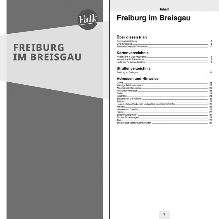Produktbild: Falk Stadtplan Extra Freiburg 1:17.500