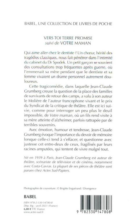 Produktbild: Vers toi Terre promise : trag&eacute;die dentaire. Suivi de Votre maman