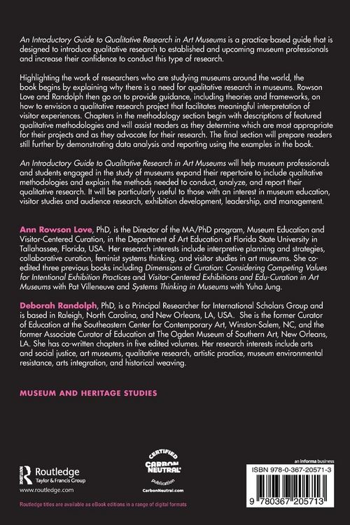 Produktbild: An Introductory Guide to Qualitative Research in Art Museums